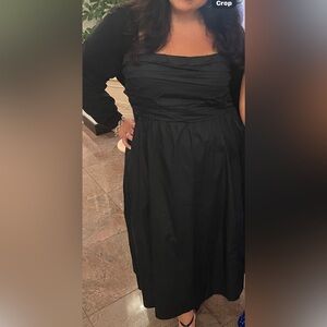 Abercrombie & Fitch Black Emerson Midi Dress